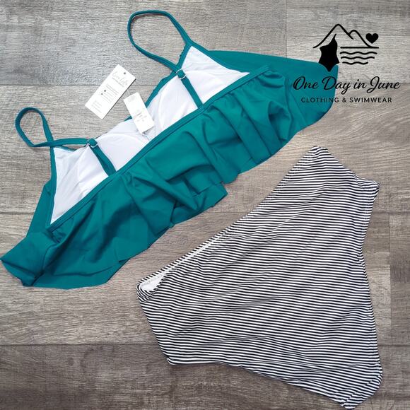 Cupshe High Waist Flounce Bikini Swimsuit Size L - Picture 7 of 7